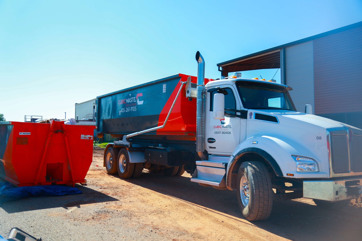 Ready for busy crews and tight timelines. This is what a dependable roll-off service looks like. #dumpster #dumpsterrental #yukonok